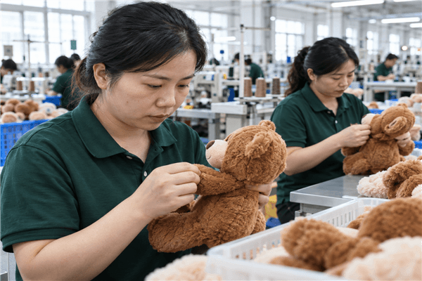 Custom plush product and factory setting for plush toy AQL inspection