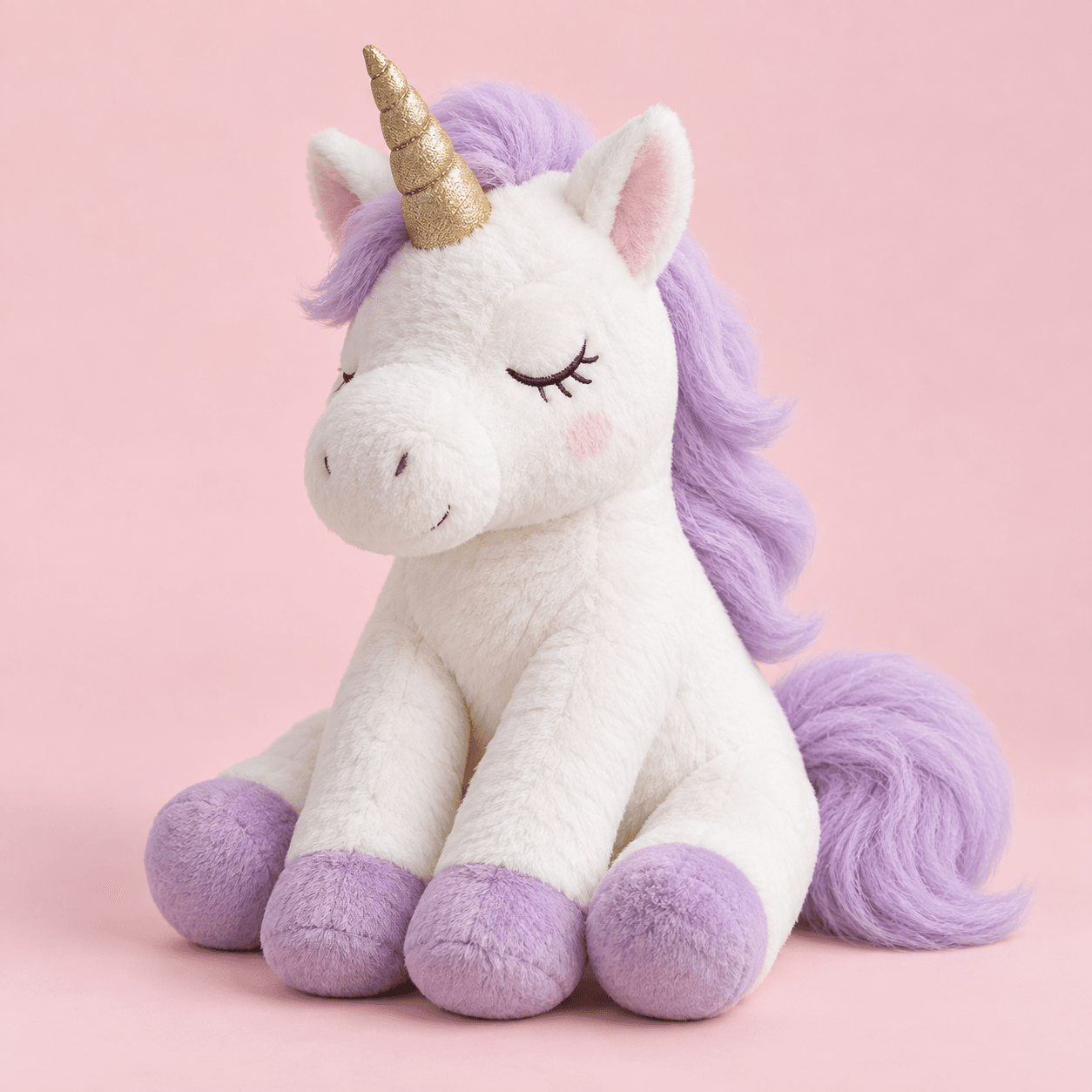 Pastel unicorn fantasy plush toy sample